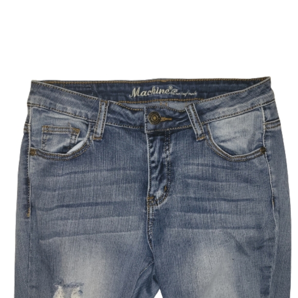 Machine Skinnny Jeans Mid Rise Ripped Destroyed Size 28/6 - Picture 3 of 9